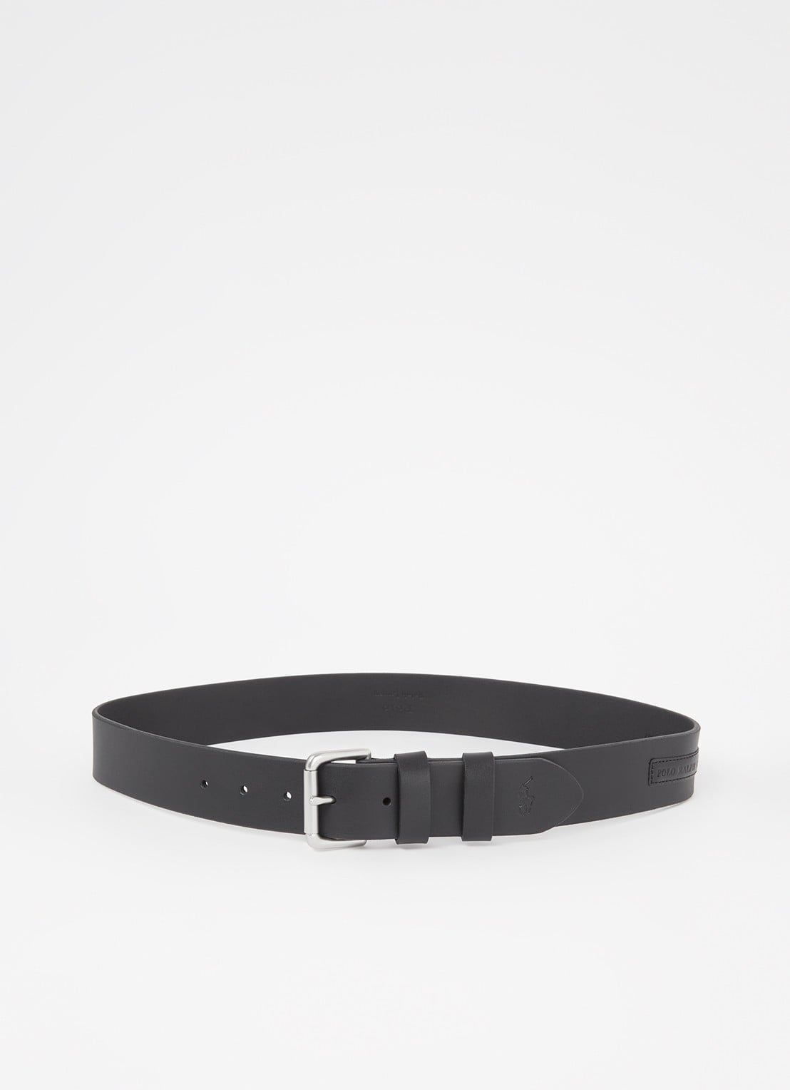 Ralph Lauren Riem van leer - voorkant 3 zwart