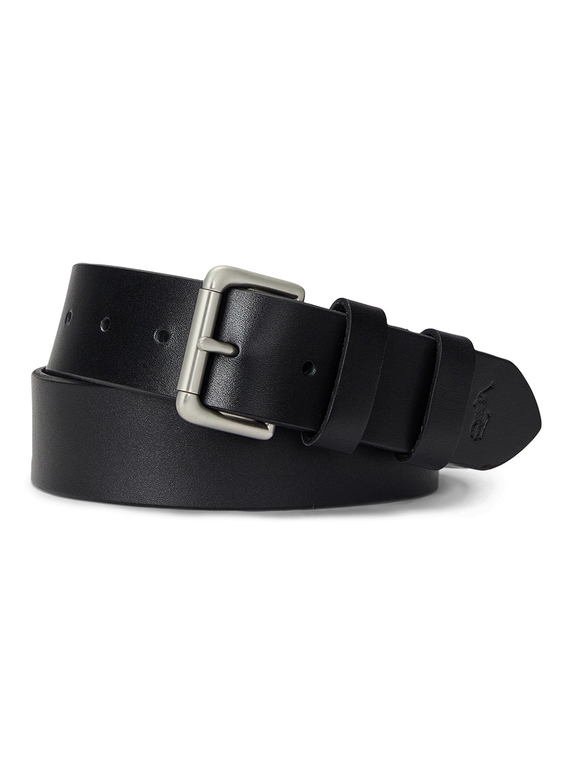 Ralph Lauren Riem van leer - voorkant 4 zwart