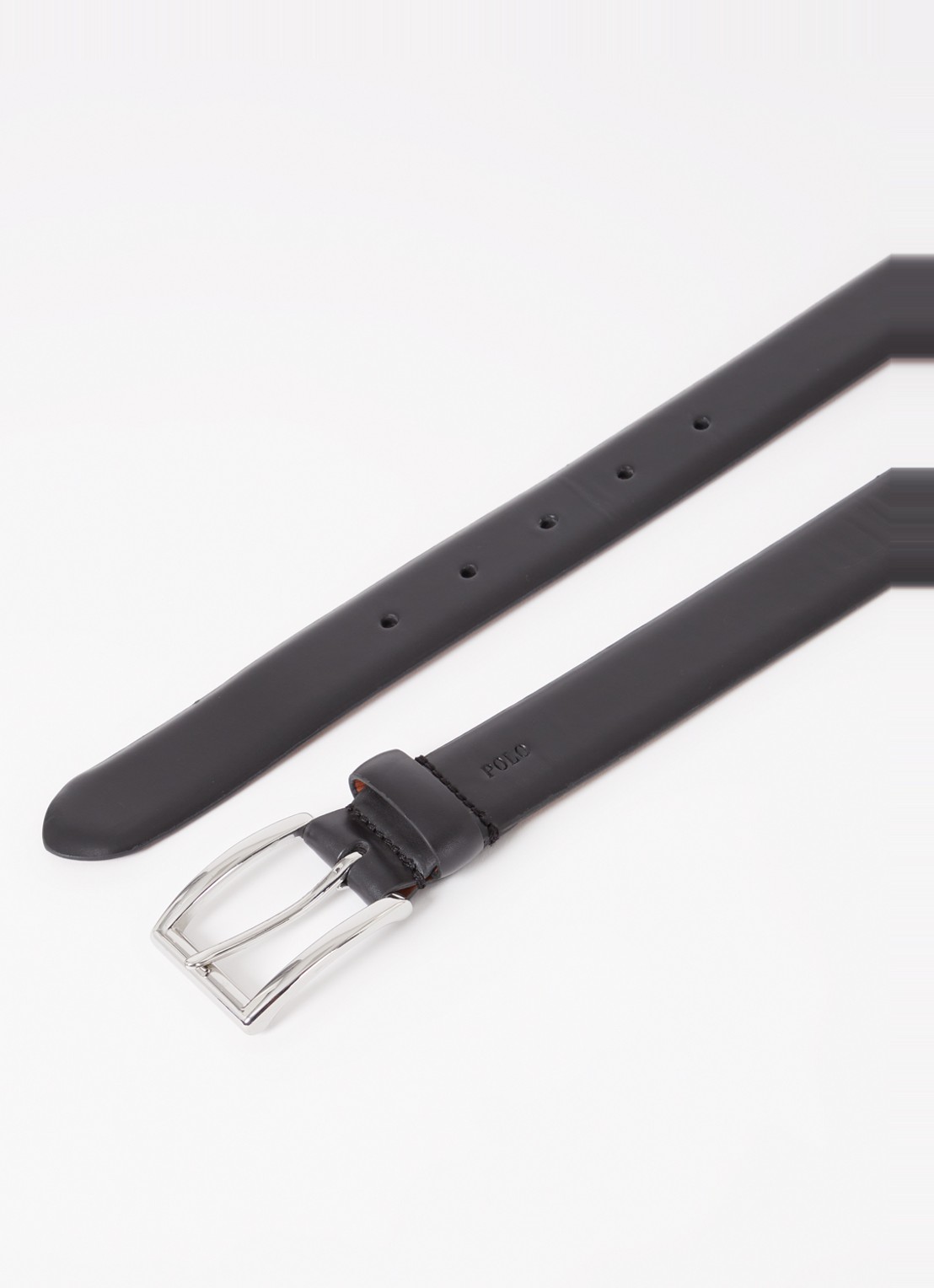Ralph Lauren Riem van leer - detail black