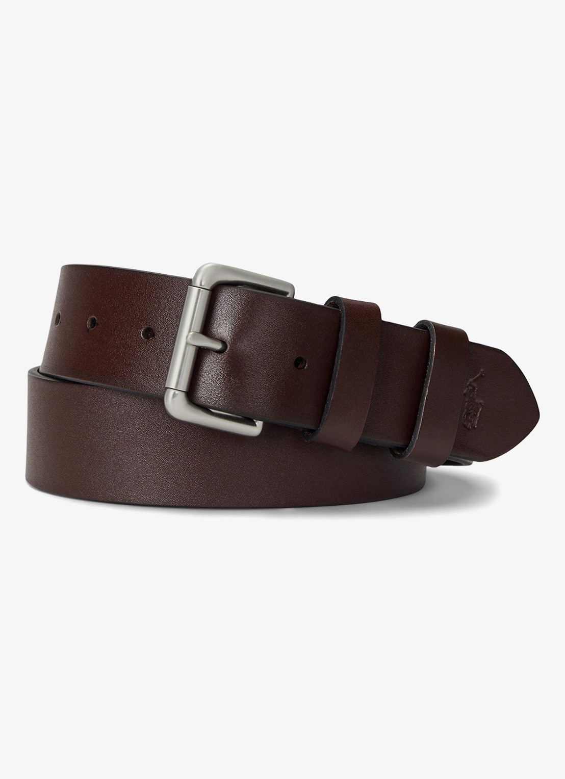Ralph Lauren Riem van leer - voorkant 3 bruin