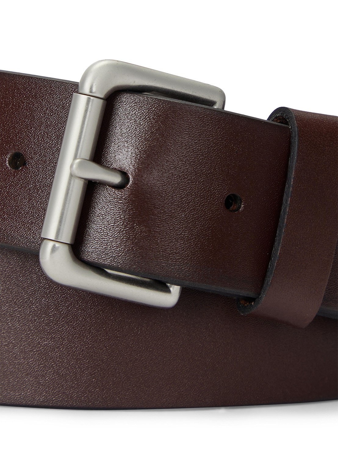 Ralph Lauren Riem van leer - voorkant 3 bruin