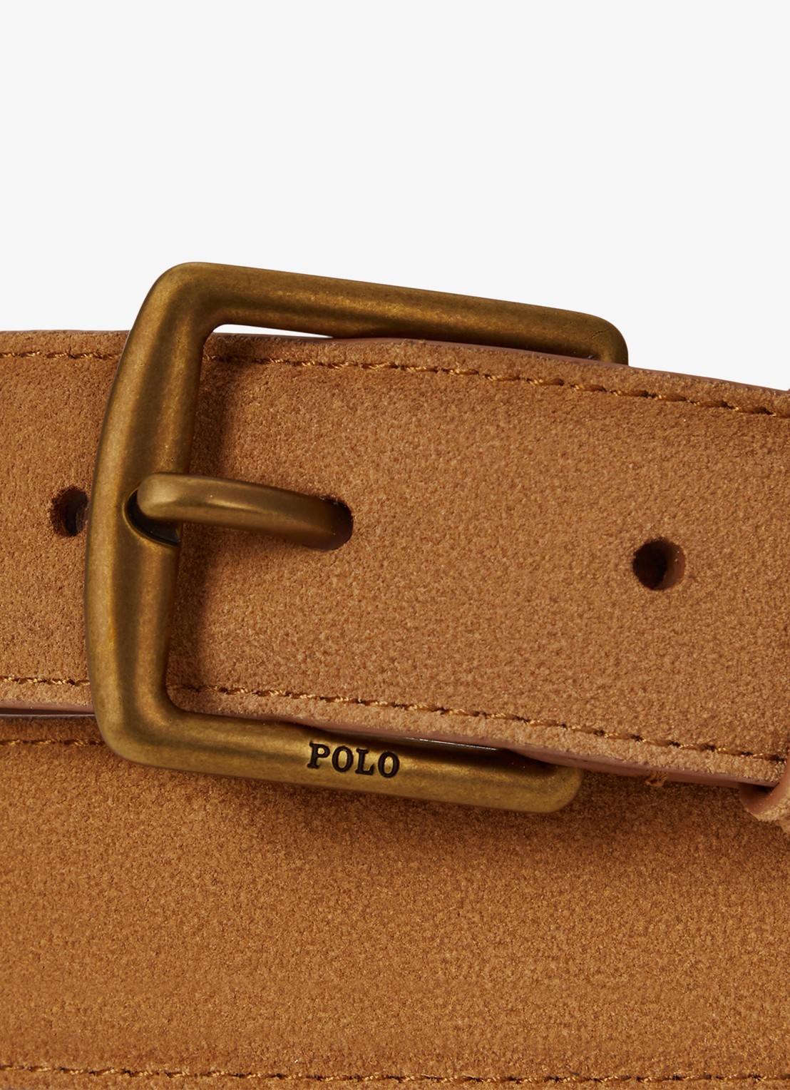 Ralph Lauren Riem van leer - detail tan / camel