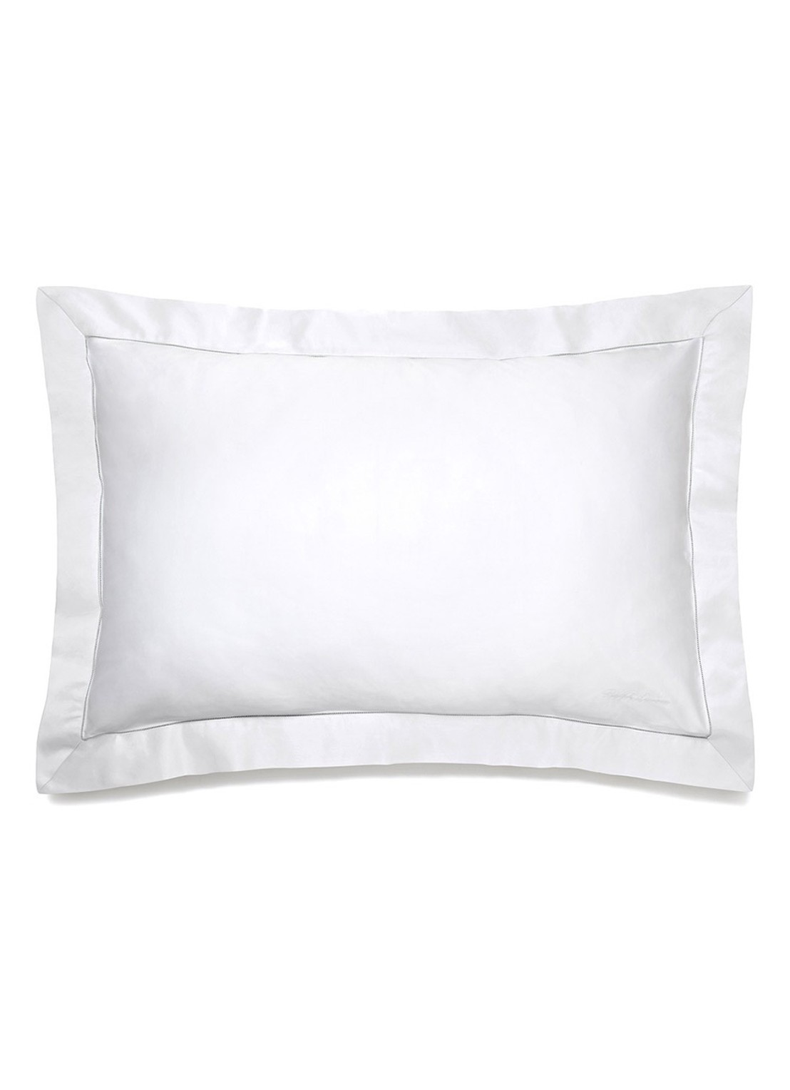 Ralph Lauren RL 624 kussensloop van katoensatijn 50 x 75 cm - voorkant wit