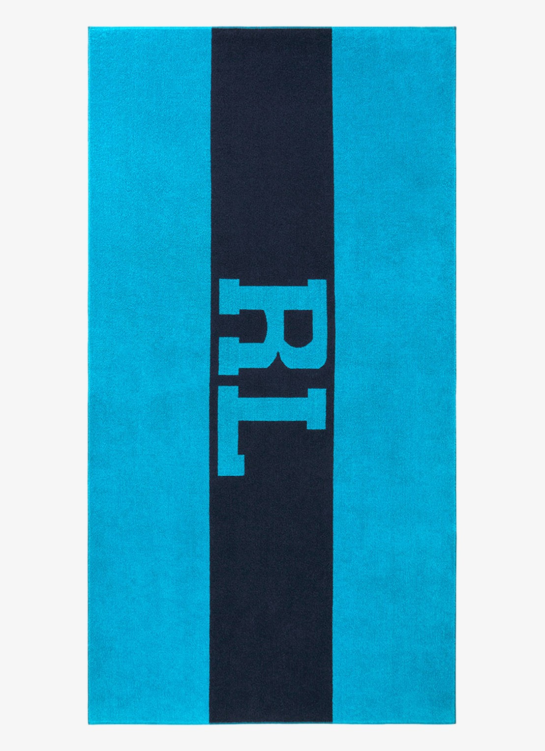 Ralph Lauren RL Signature strandlaken - 500 gr/m2 - 90 x 170 cm - voorkant blauw
