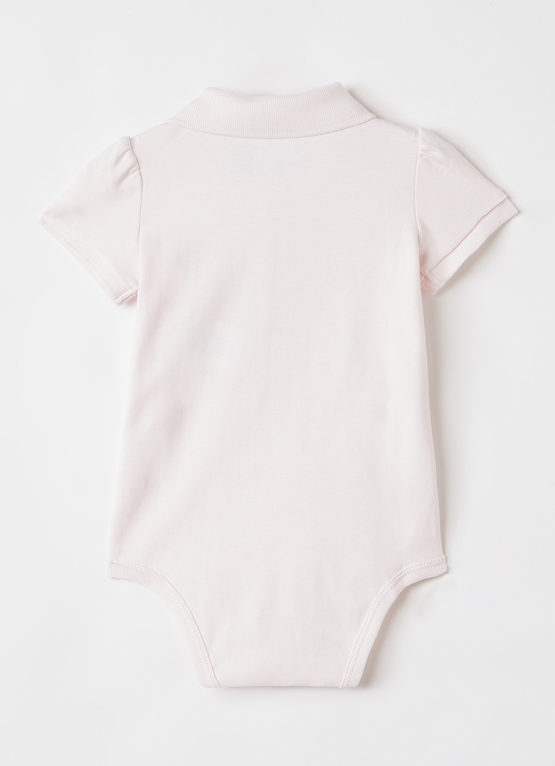 Ralph Lauren Romper met logoborduring - voorkant 2 oudroze