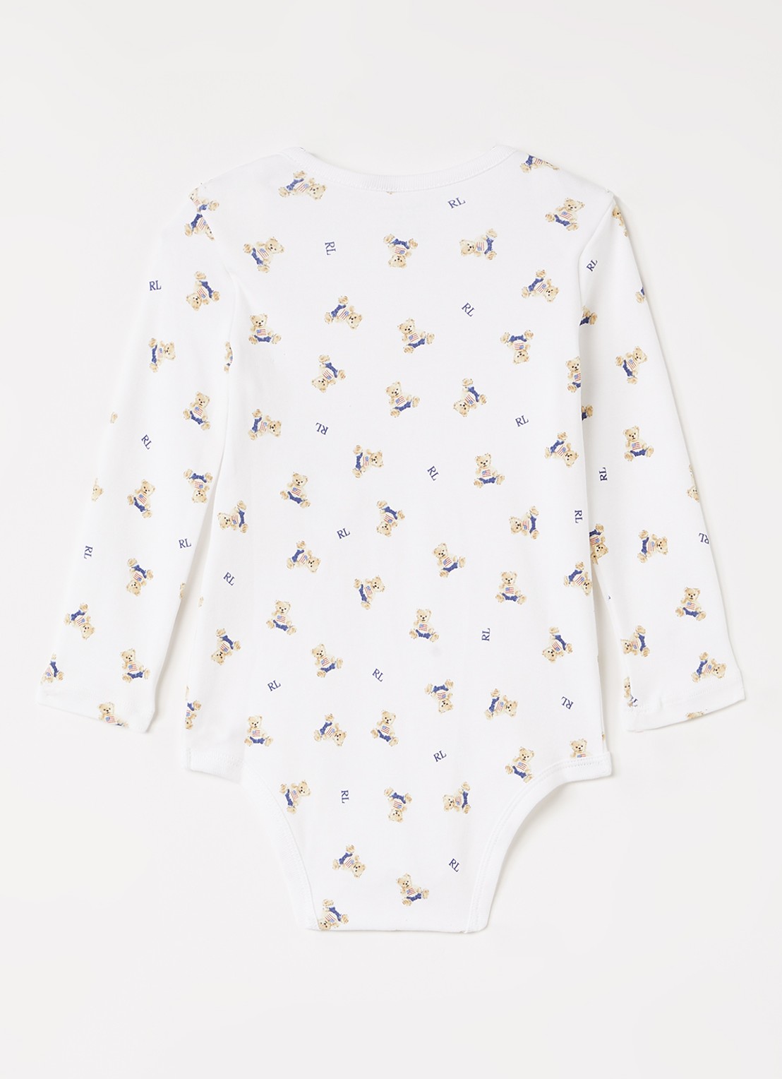 Ralph Lauren Romper met logoprint in 2-pack - voorkant 2 wit