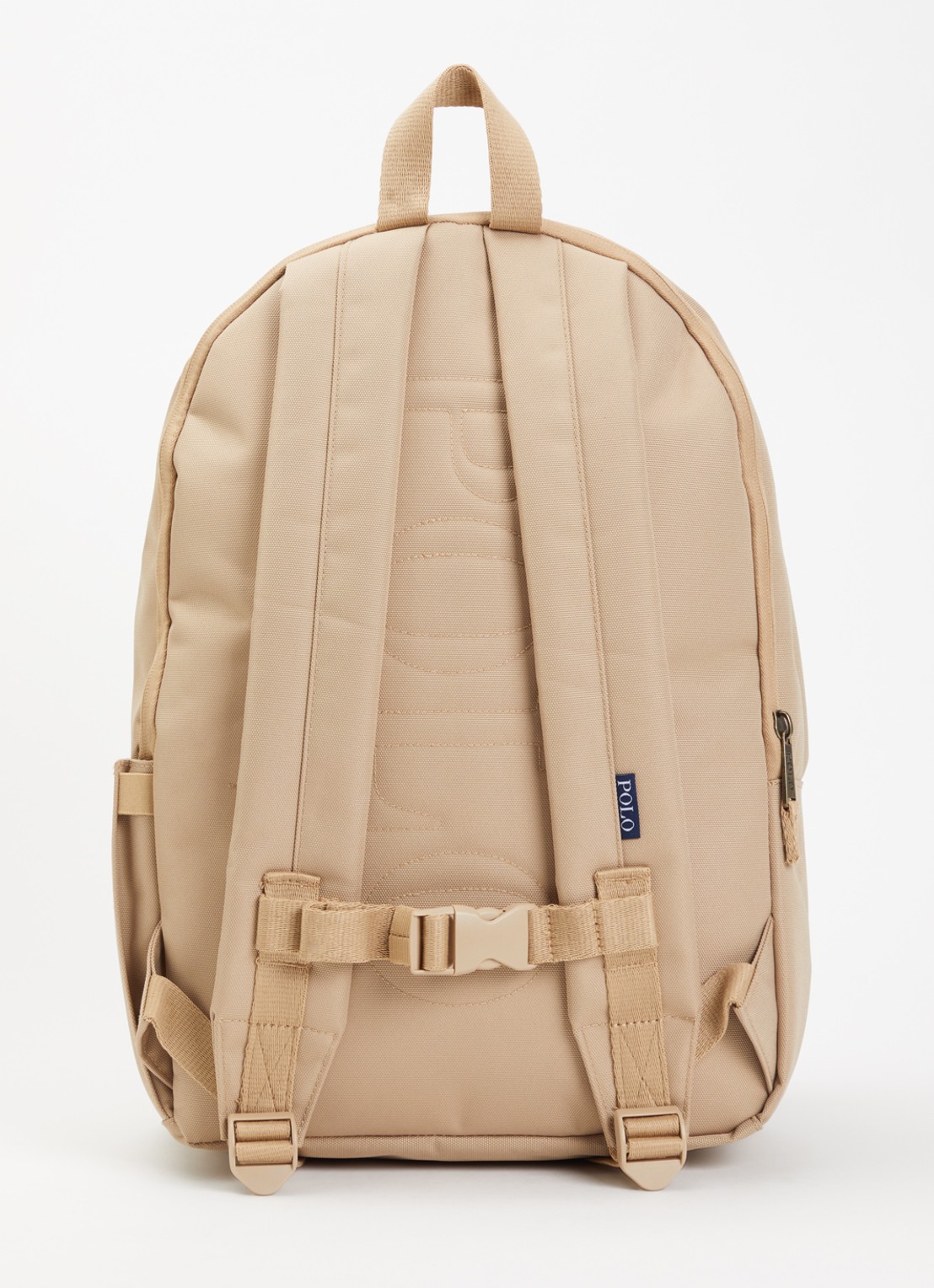 Ralph Lauren Rugzak met logoborduring - achterkant camel
