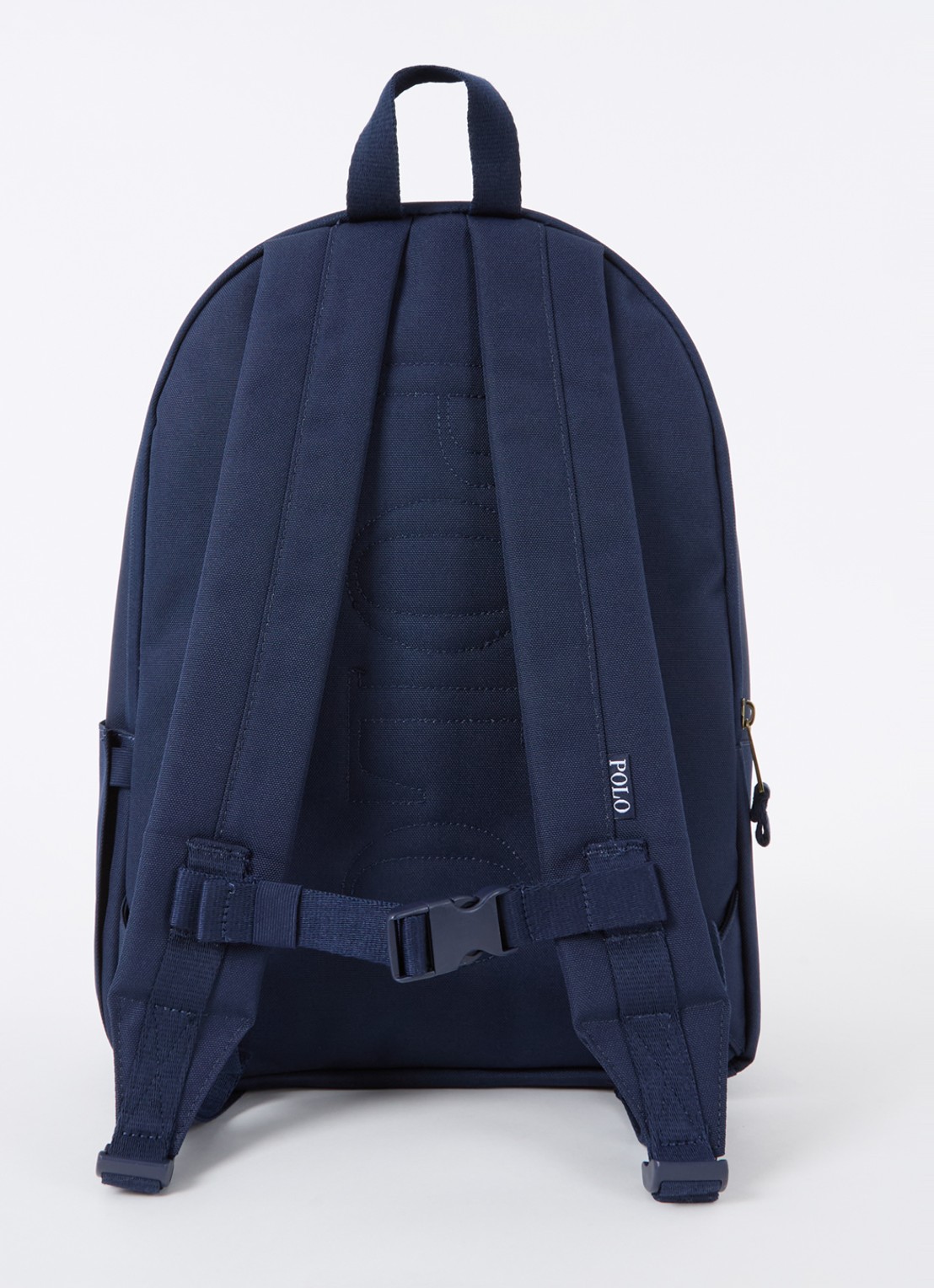 Ralph Lauren Rugzak met logoborduring - achterkant donkerblauw