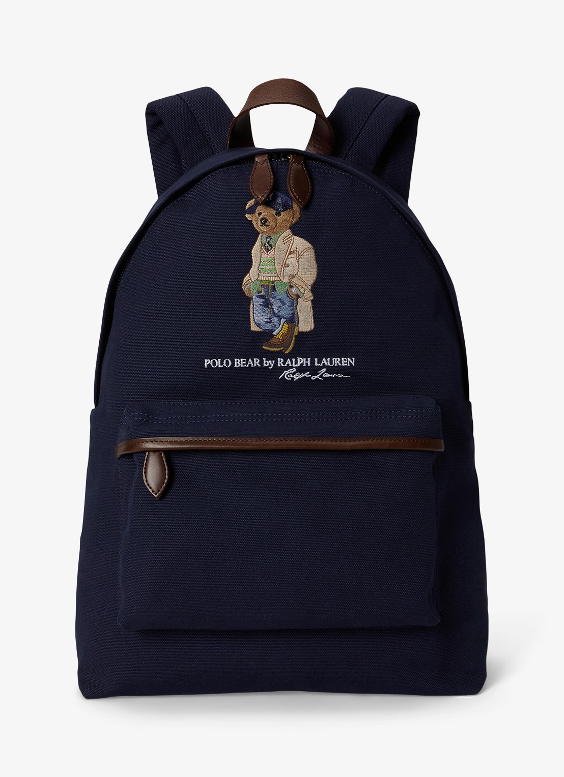 Ralph Lauren Rugzak met logoprint - voorkant 2 donkerblauw