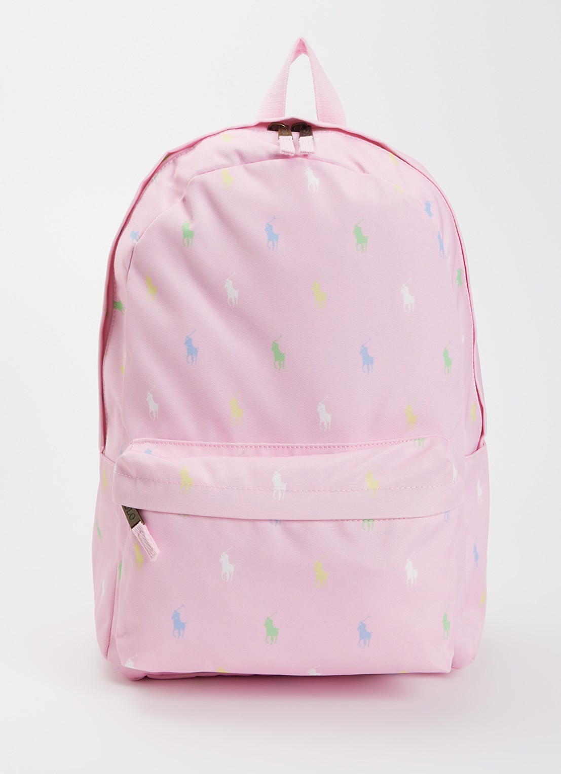 Ralph Lauren Rugzak met logoprint  - voorkant roze