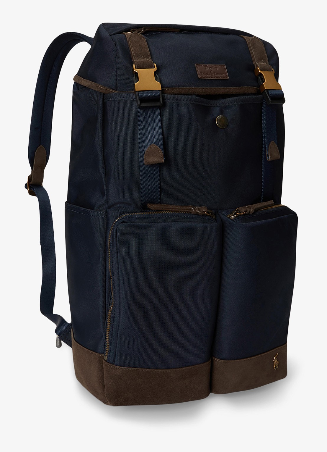Ralph Lauren Rugzak met suède details - detail newport navy/brown / donkerblauw