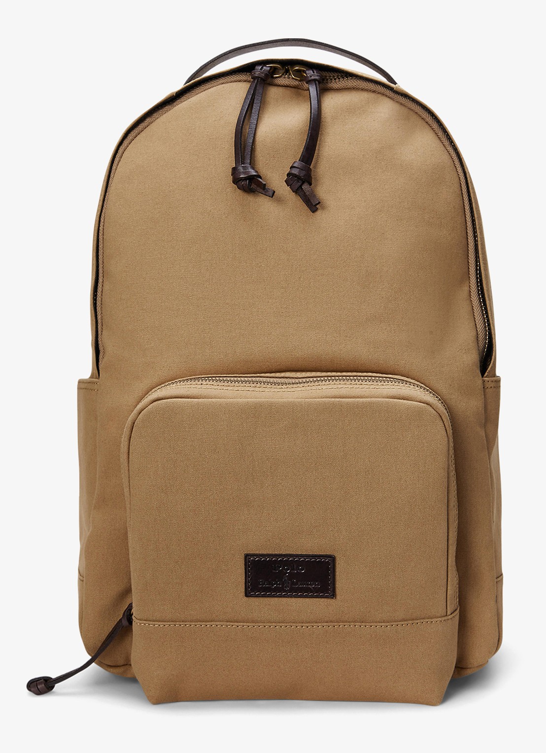 Ralph Lauren Rugzak van canvas met logo - voorkant montana khaki / khaki