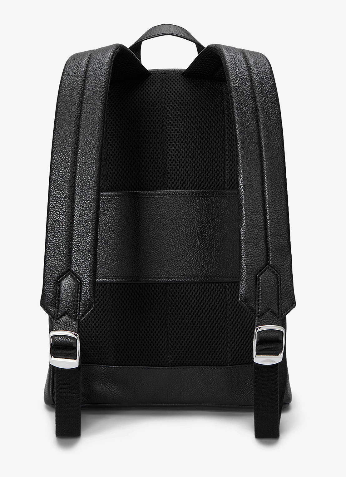 Ralph Lauren Rugzak van leer met laptopvak - achterkant black / zwart