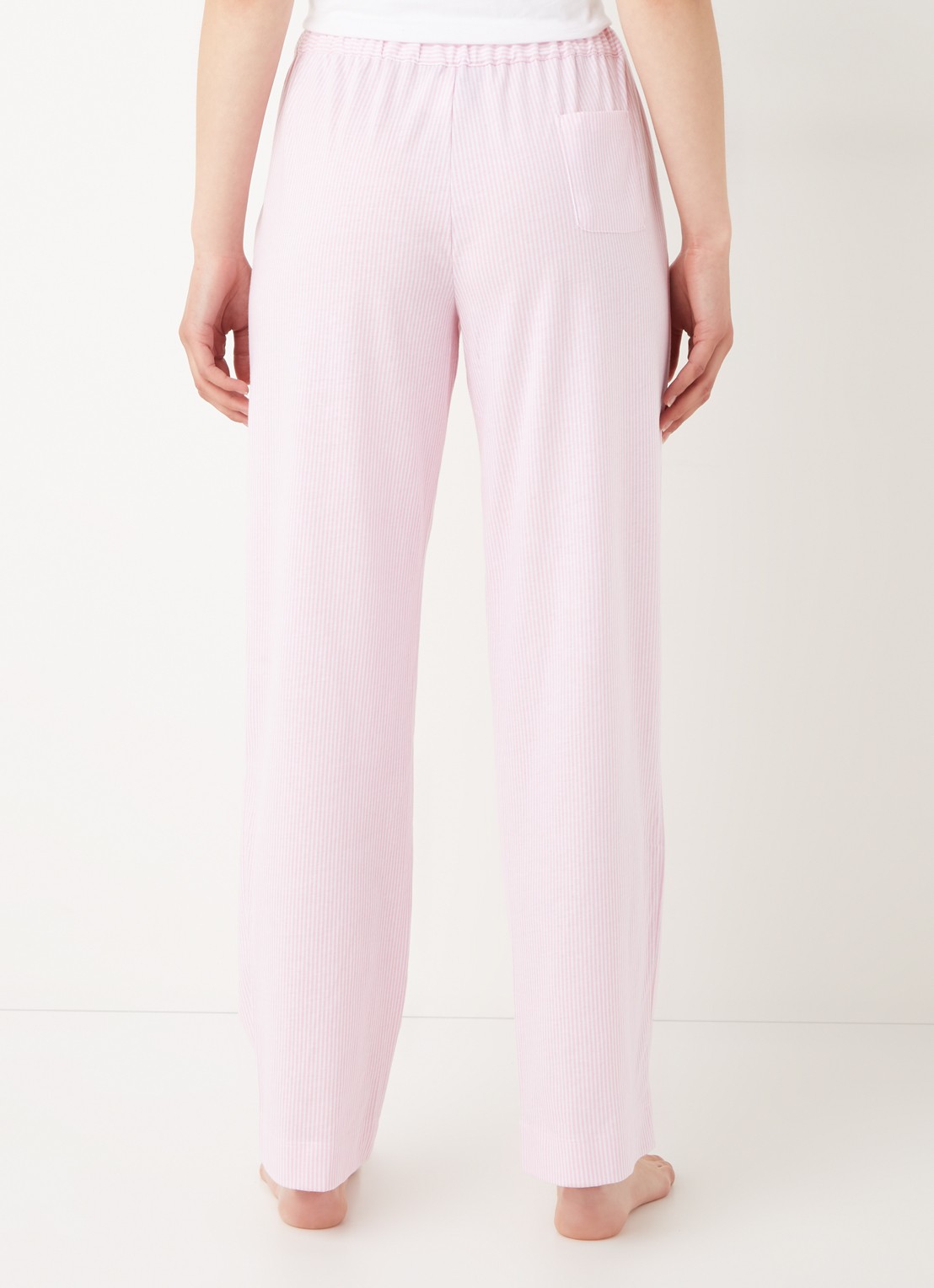 Ralph Lauren Seperate pyjamabroek met streepprint - achterkant 3 lichtroze
