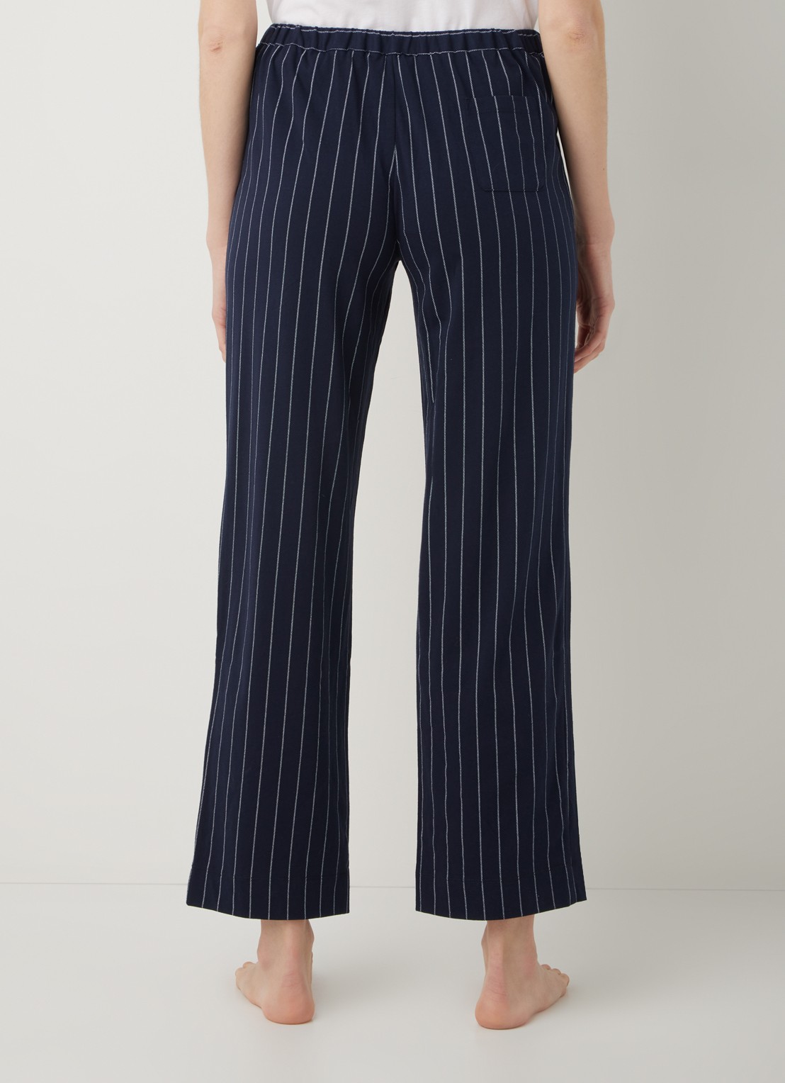 Ralph Lauren Seperate pyjamabroek met streepprint - achterkant donkerblauw