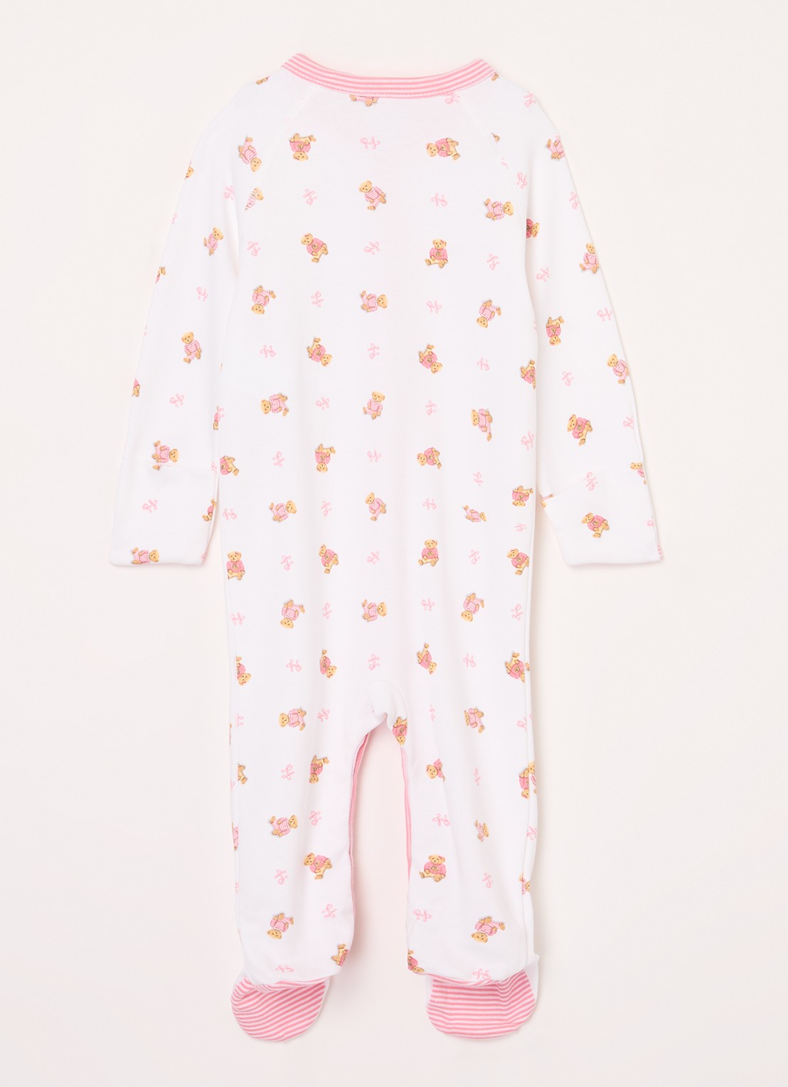 Ralph Lauren Set van babypak met muts en slab in giftbox 3-delig - voorkant 2 roze