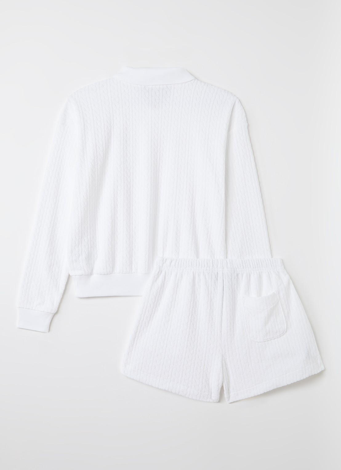 Ralph Lauren Set van polo met korte broek - voorkant 2 wit