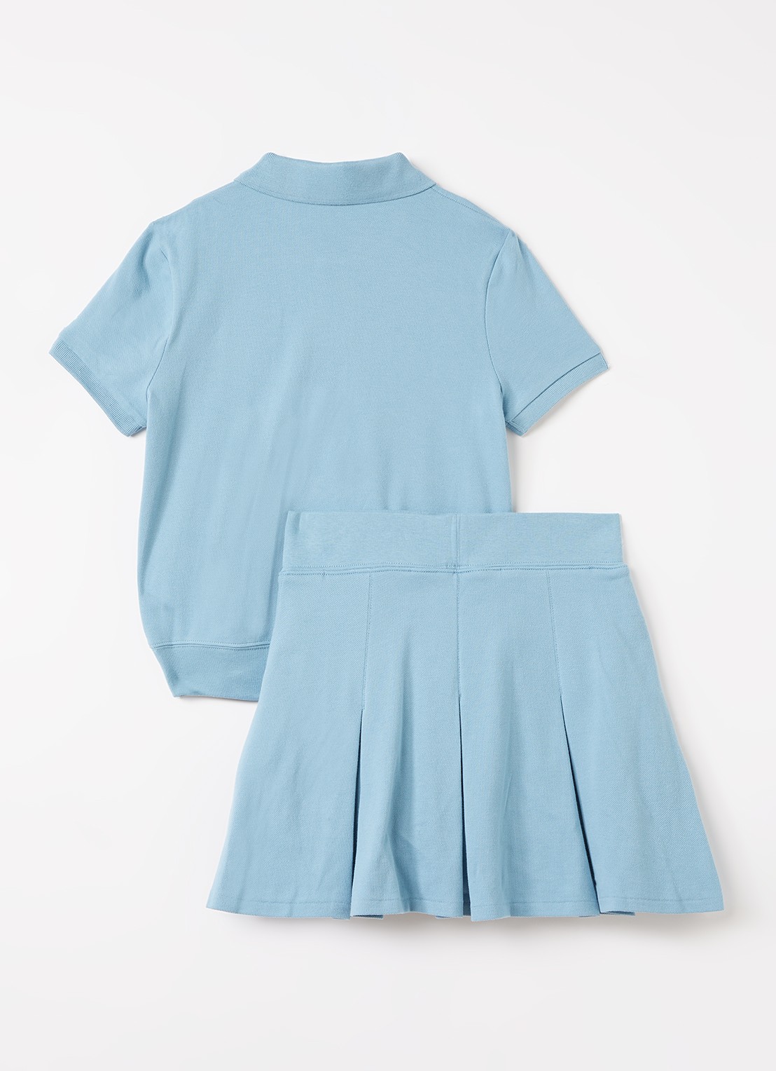 Ralph Lauren Set van polo met rok - voorkant 2 blauw