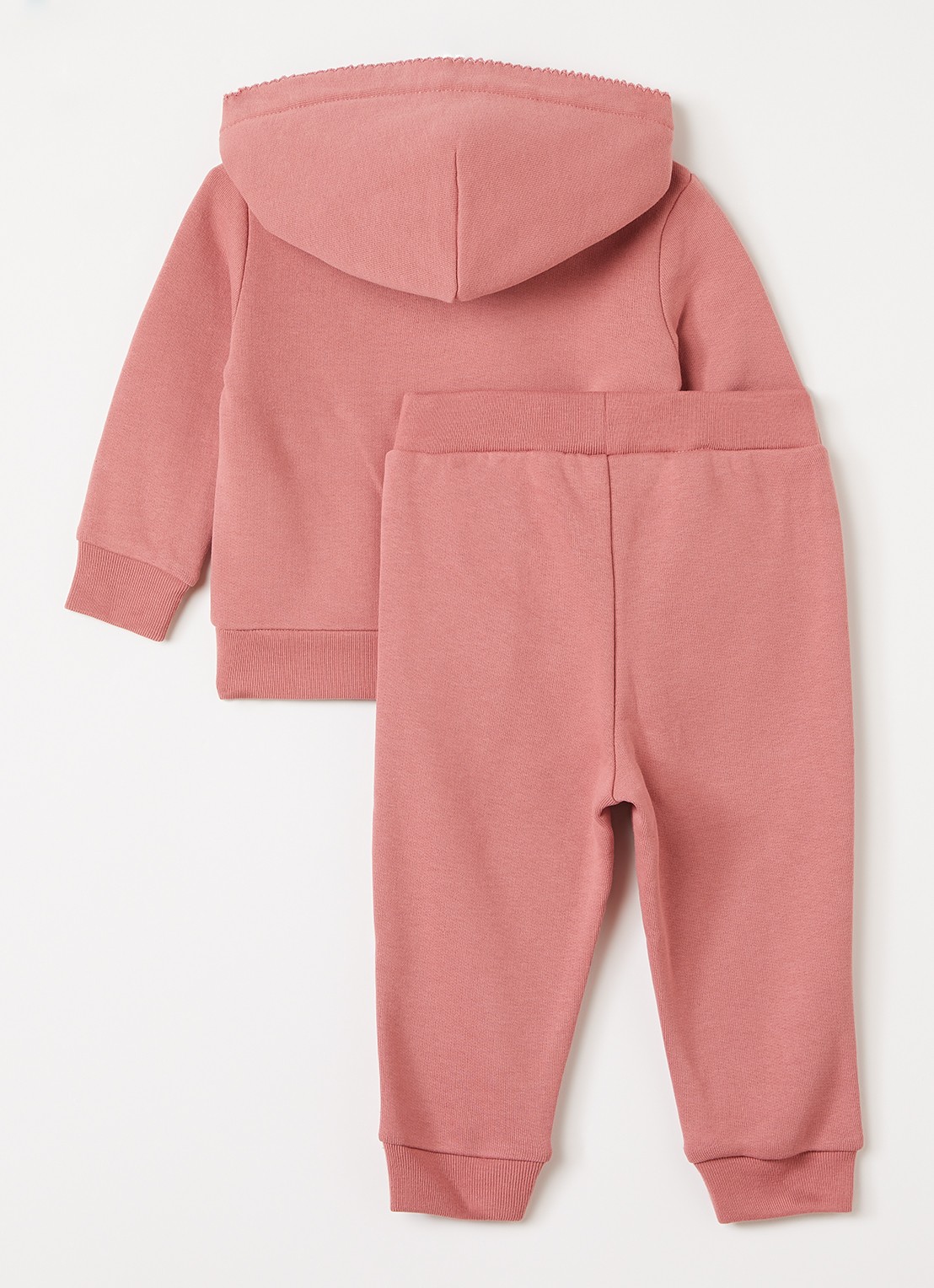 Ralph Lauren Set van sweatvest met joggingbroek 2-delig - voorkant 2 koraalroze