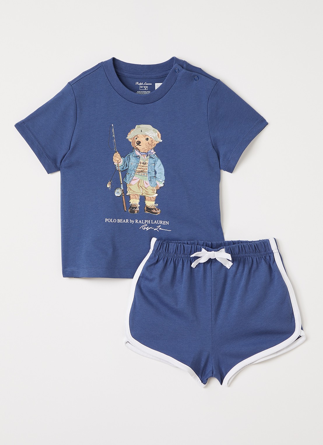 Ralph Lauren Set van T-shirt met korte broek 2-delig - voorkant paars