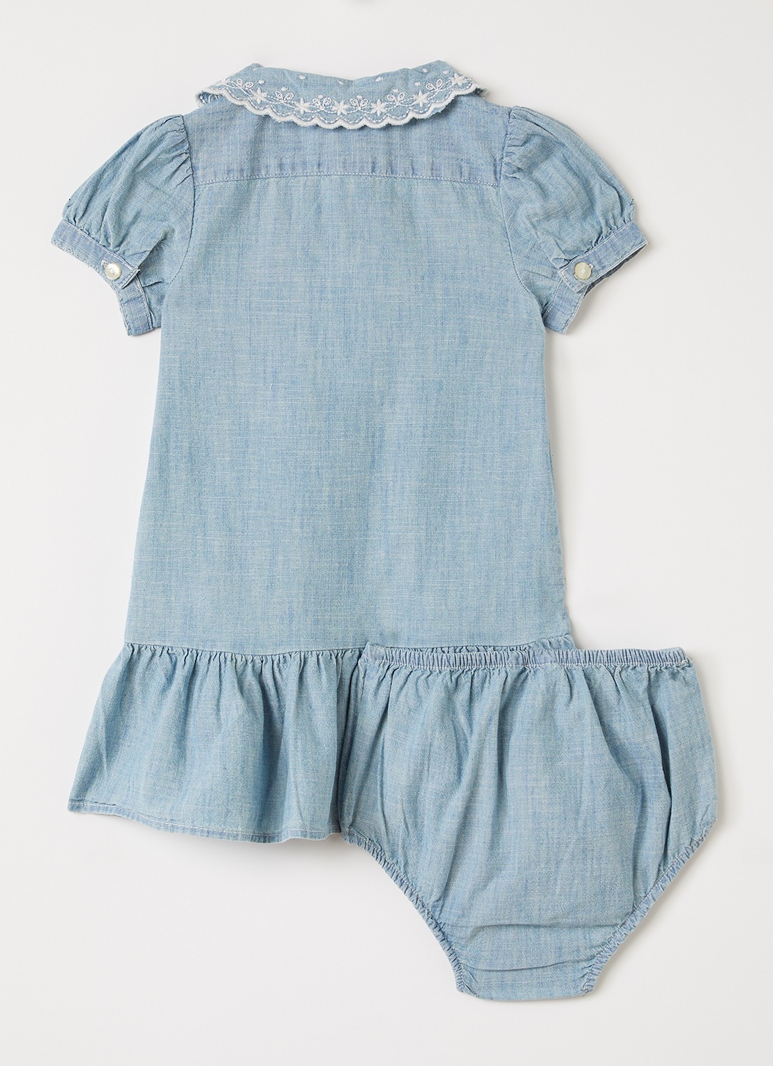 Ralph Lauren Set van tuniekjurk met bloomer - voorkant 2 indigo