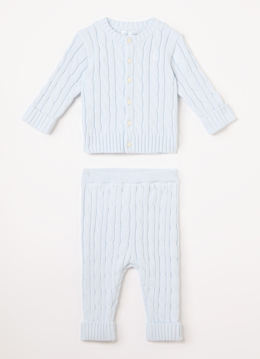 Ralph Lauren Set van vest met broek 2-delig - voorkant blauw
