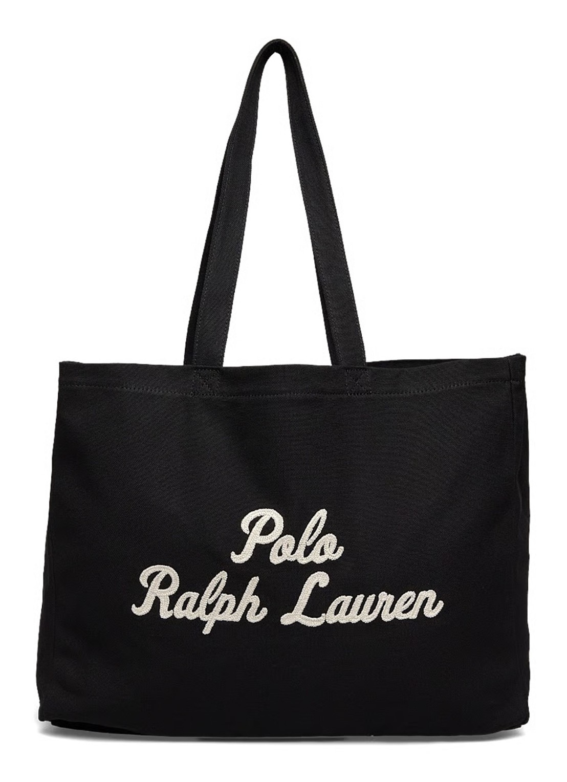 Ralph Lauren Shopper met logoborduring - voorkant zwart