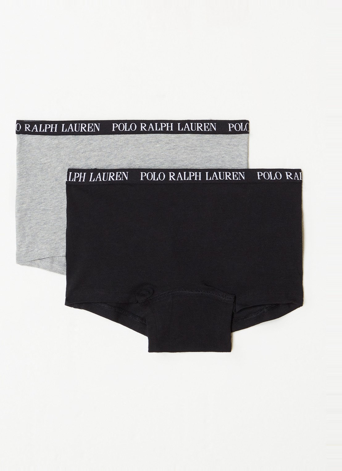Ralph Lauren Shorty met logoband in 2-pack - voorkant zwart