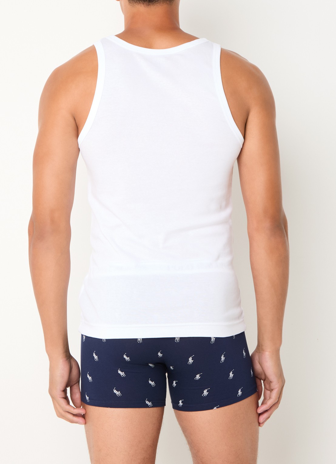 Ralph Lauren Singlet van katoen met logo in 2-pack - achterkant 4 wit