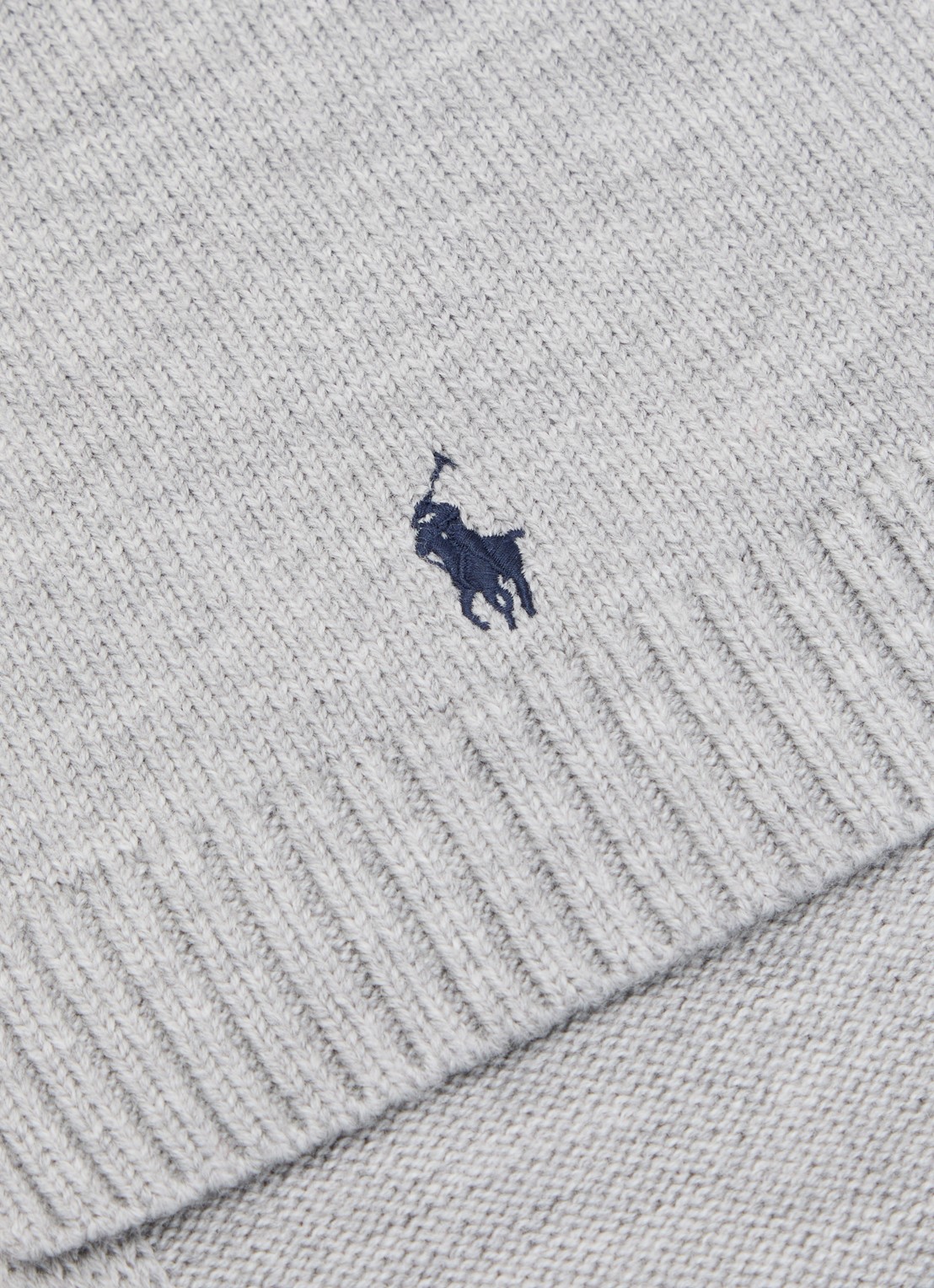 Ralph Lauren Sjaal van wol met logo  - detail 3 grijsmele