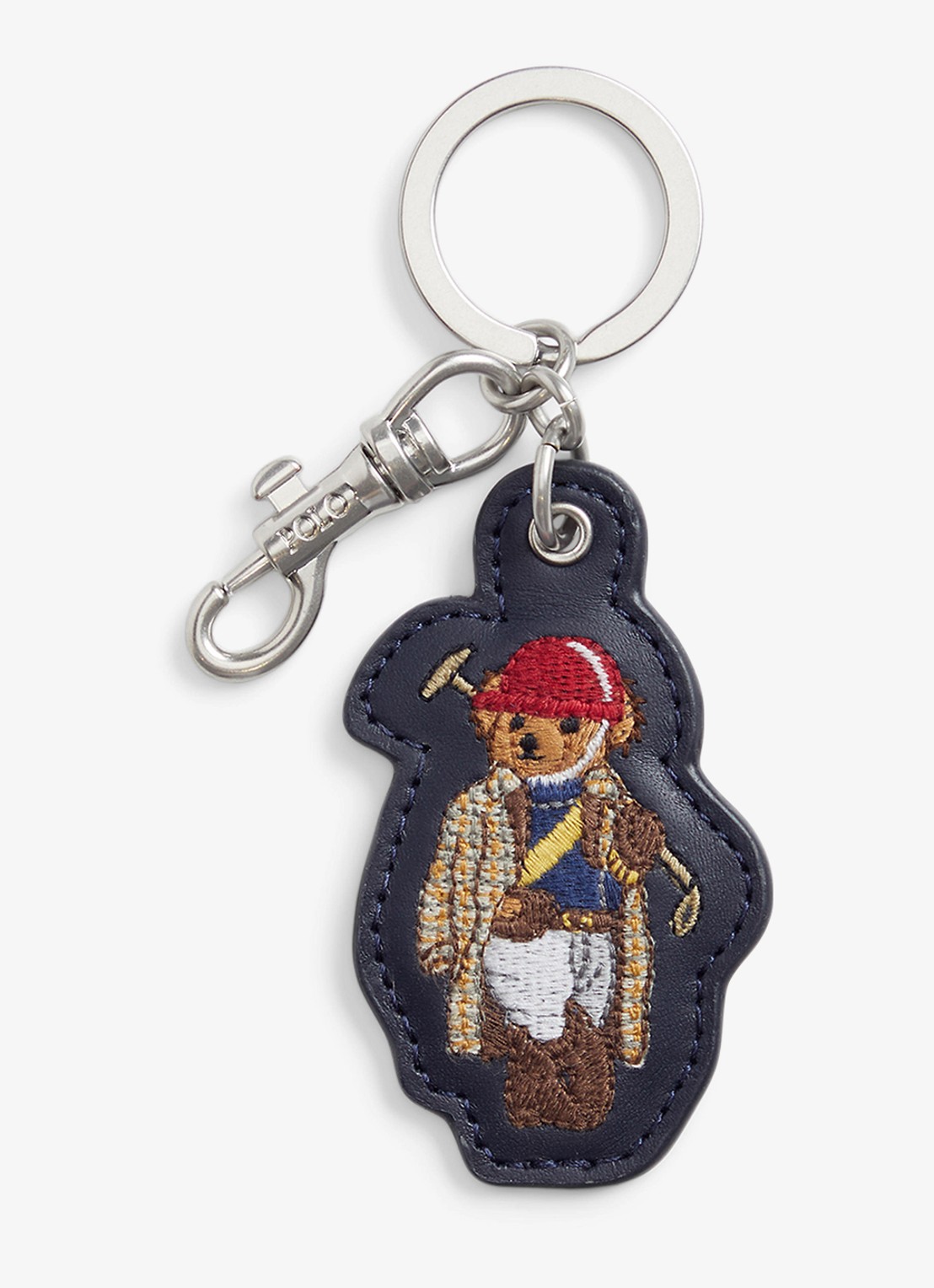 Ralph Lauren Sleutelhanger met borduring - voorkant donkerblauw