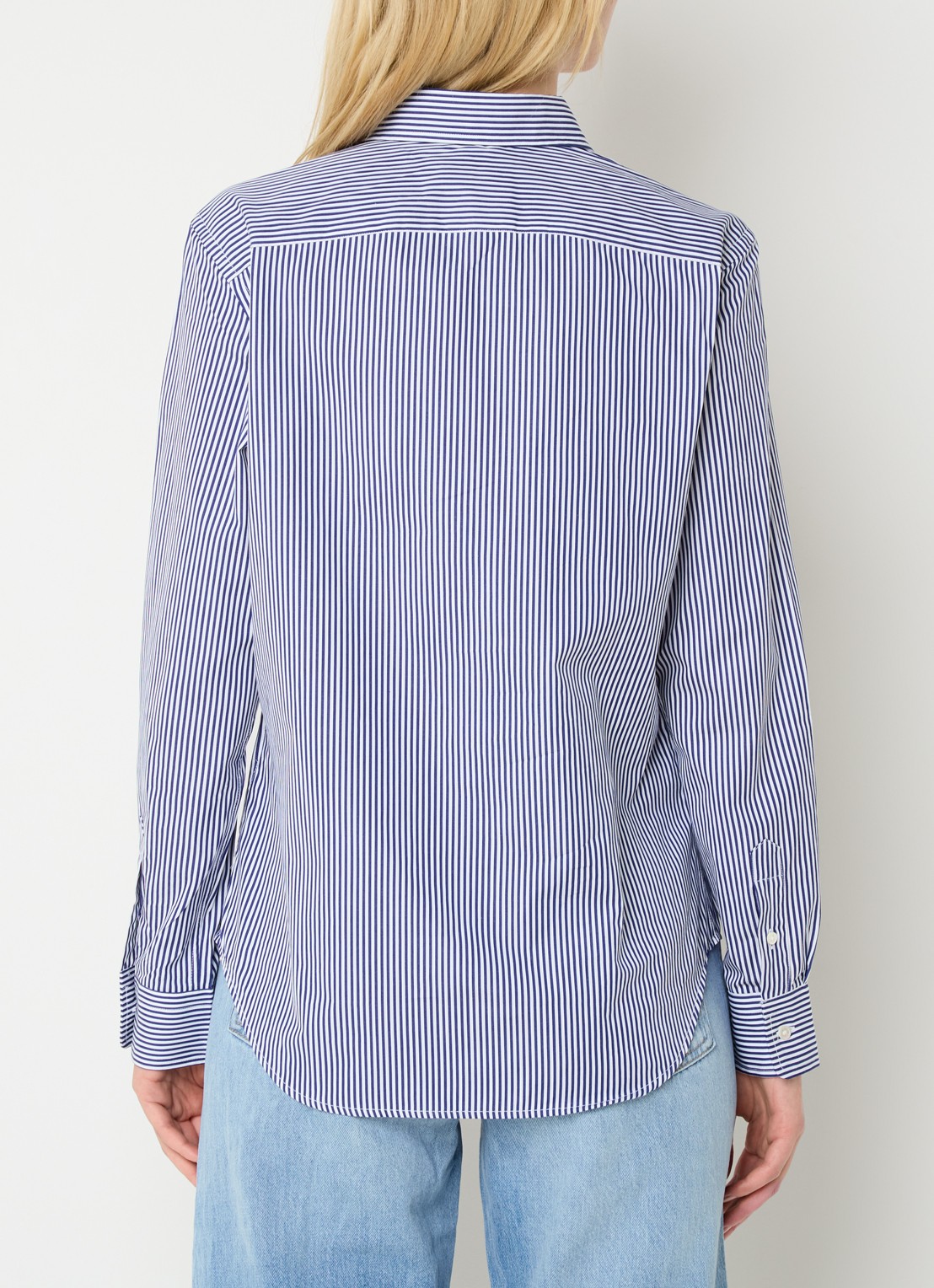 Ralph Lauren Slim fit blouse van katoen - achterkant donkerblauw