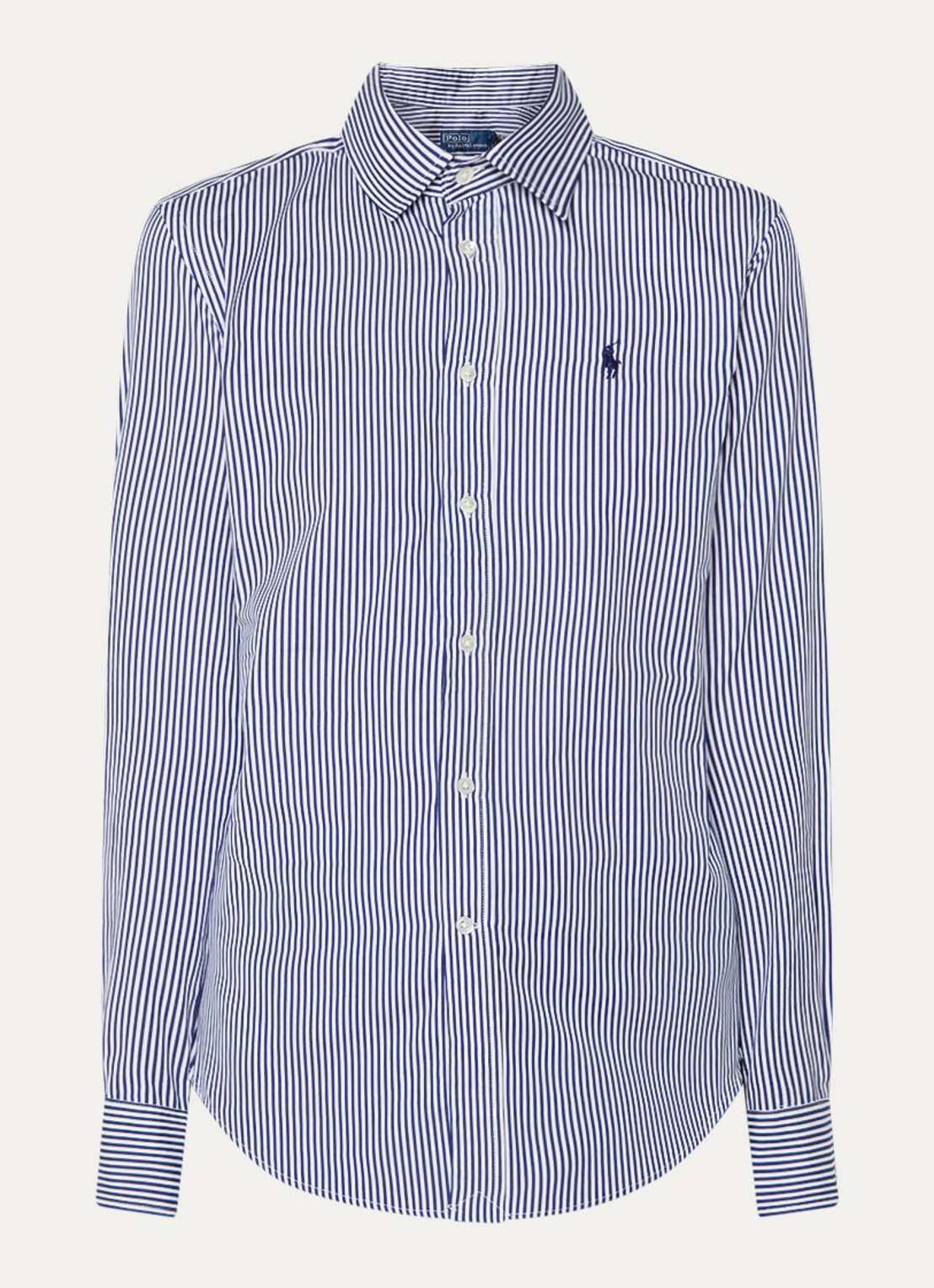 Ralph Lauren Slim fit blouse van katoen - voorkant 5 donkerblauw