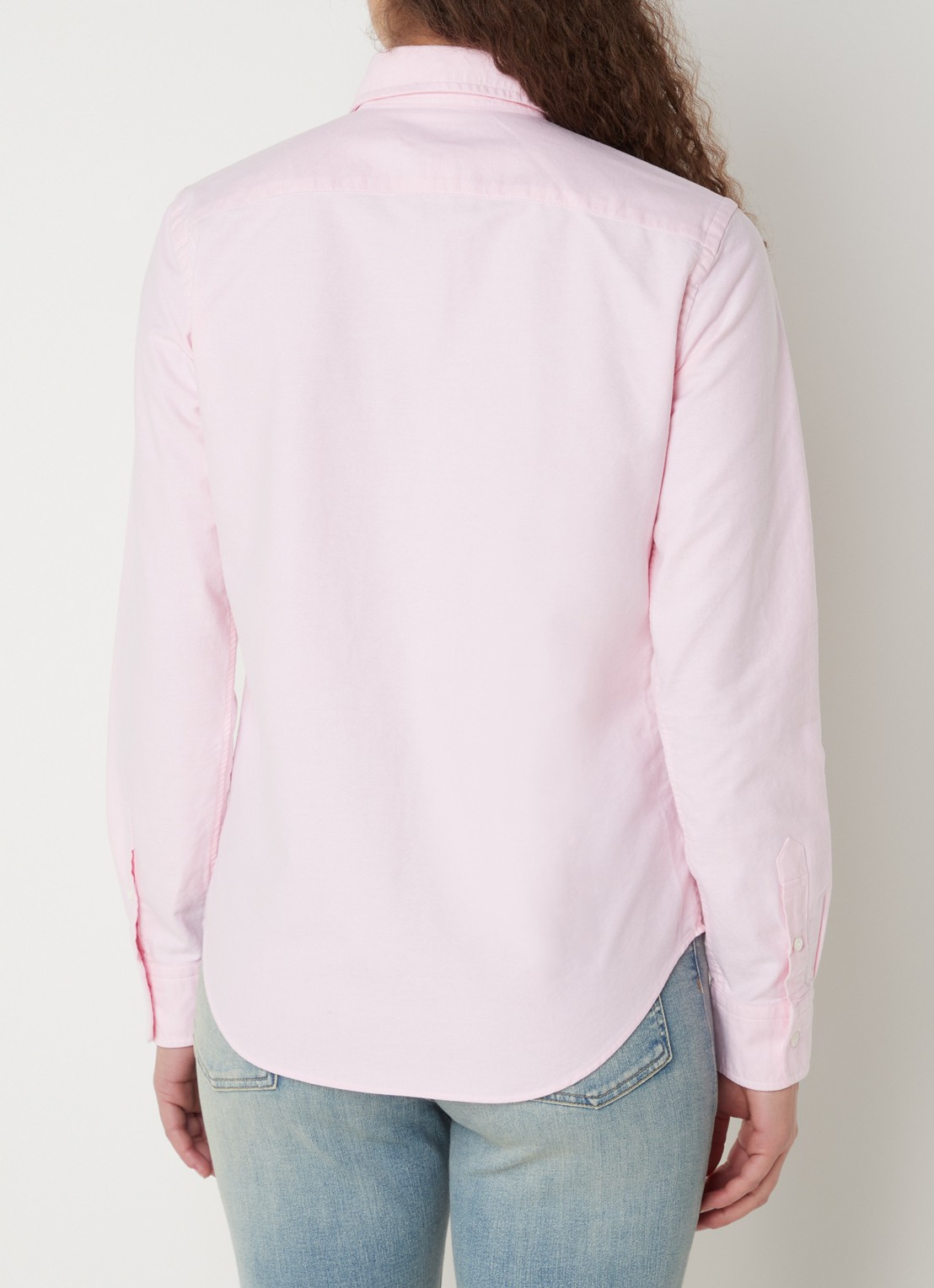 Ralph Lauren Slim fit blouse van katoen - achterkant 2 lichtroze
