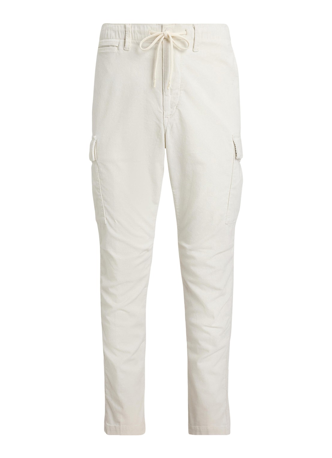 Ralph Lauren Slim fit cargobroek van corduroy - voorkant antique cream / creme