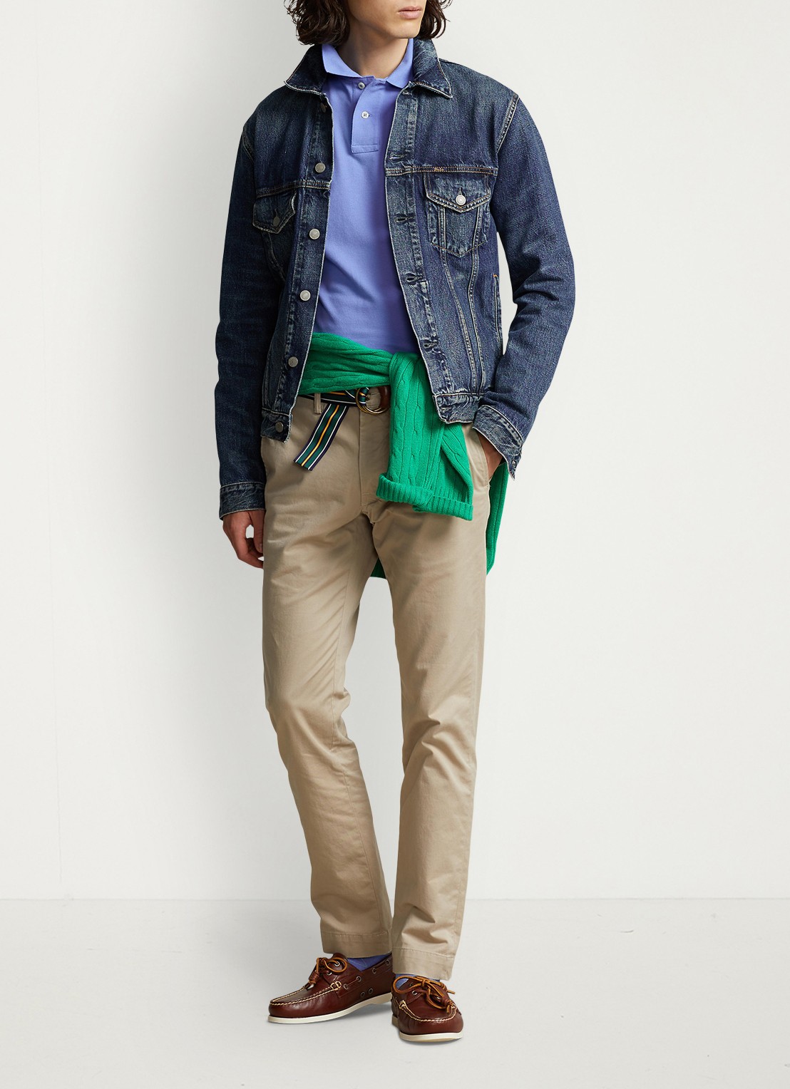 Ralph Lauren Slim fit chino met stretch - voorkant 5 khaki tan / beige