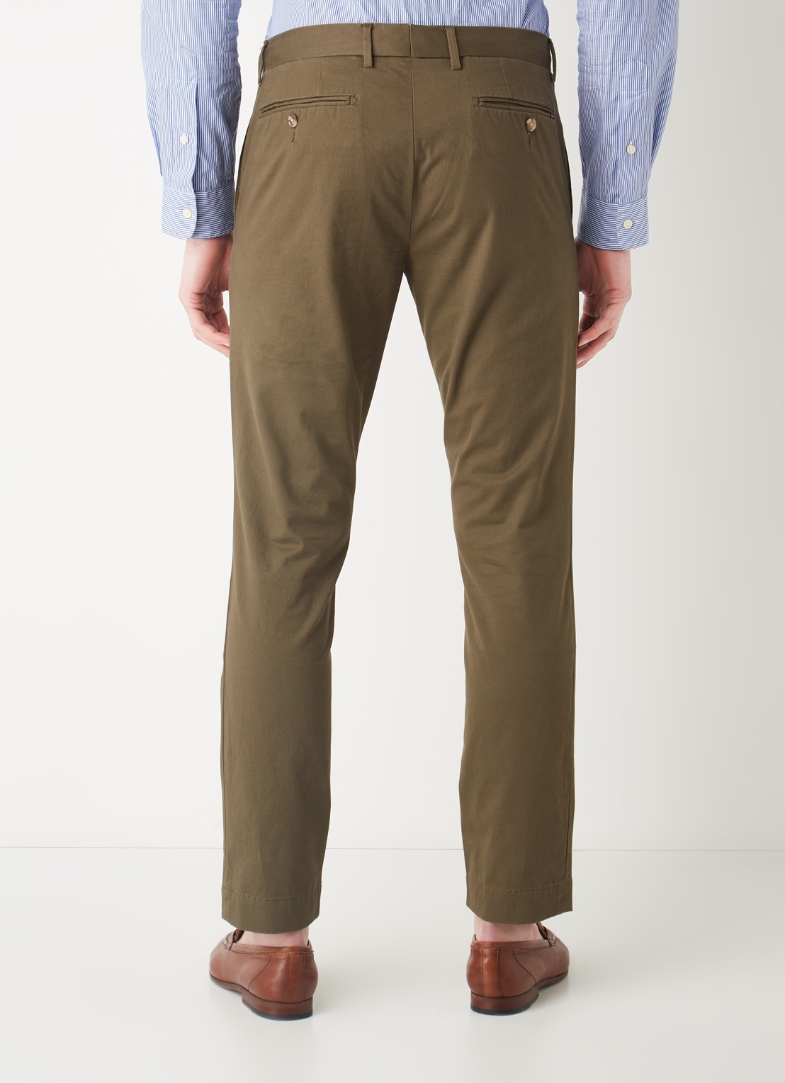 Ralph Lauren Slim fit chino met stretch - achterkant 4 defender green
