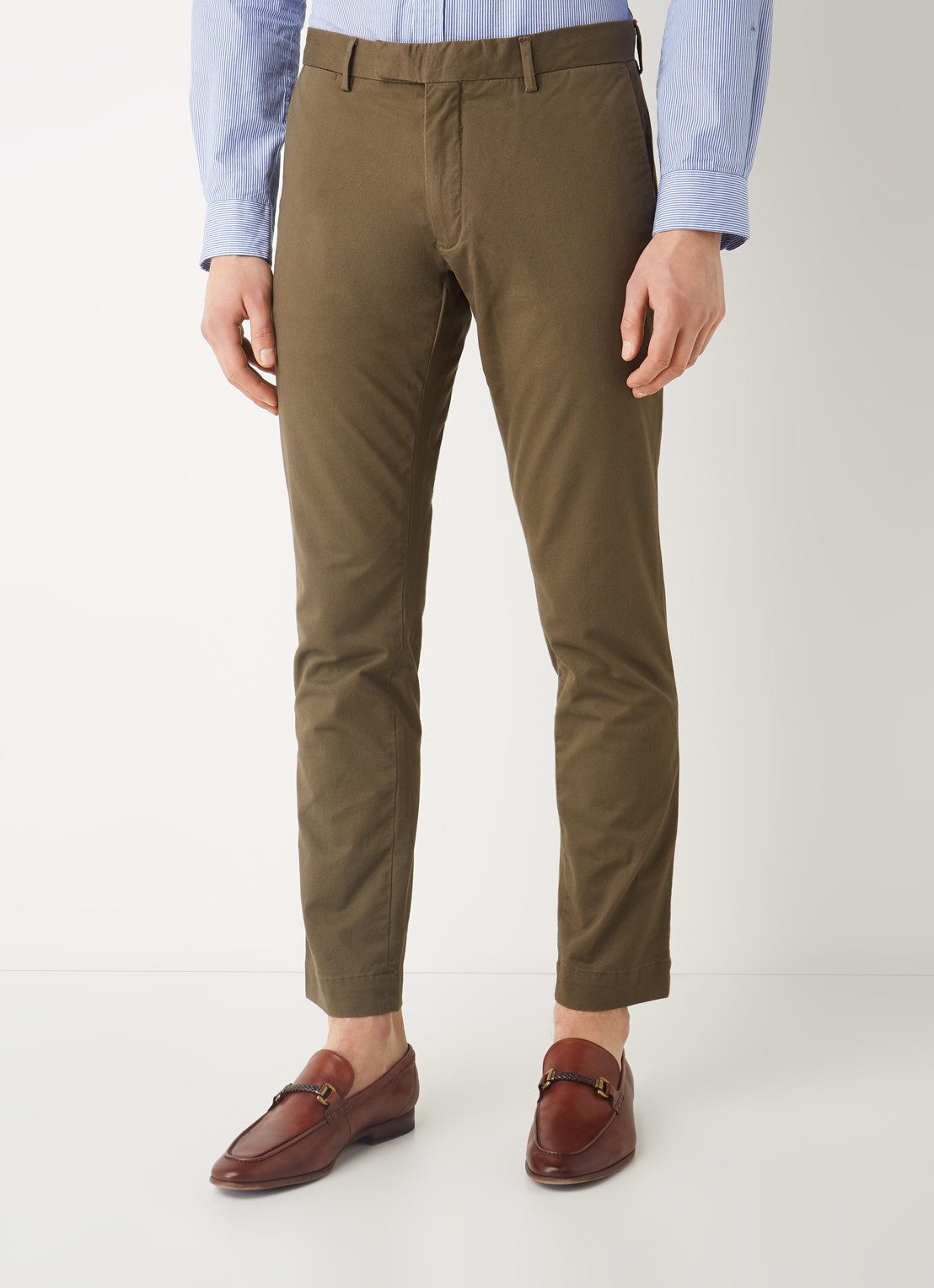 Ralph Lauren Slim fit chino met stretch - detail defender green