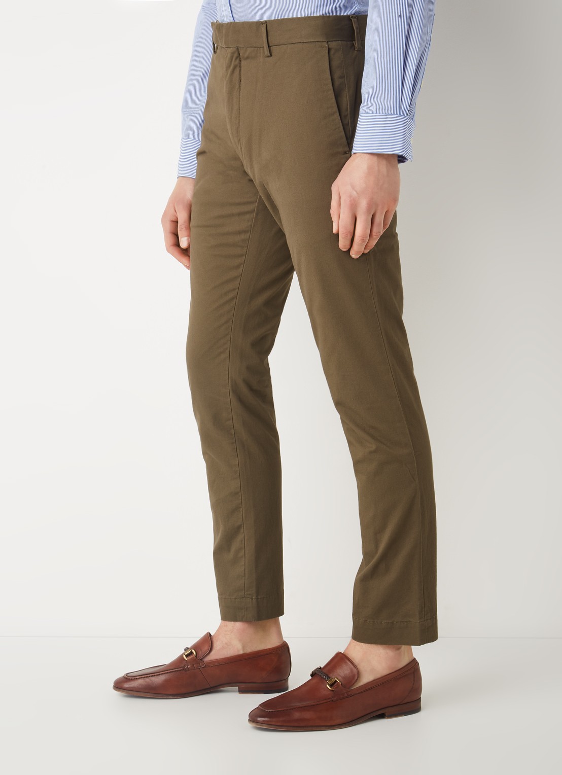 Ralph Lauren Slim fit chino met stretch - detail 2 defender green