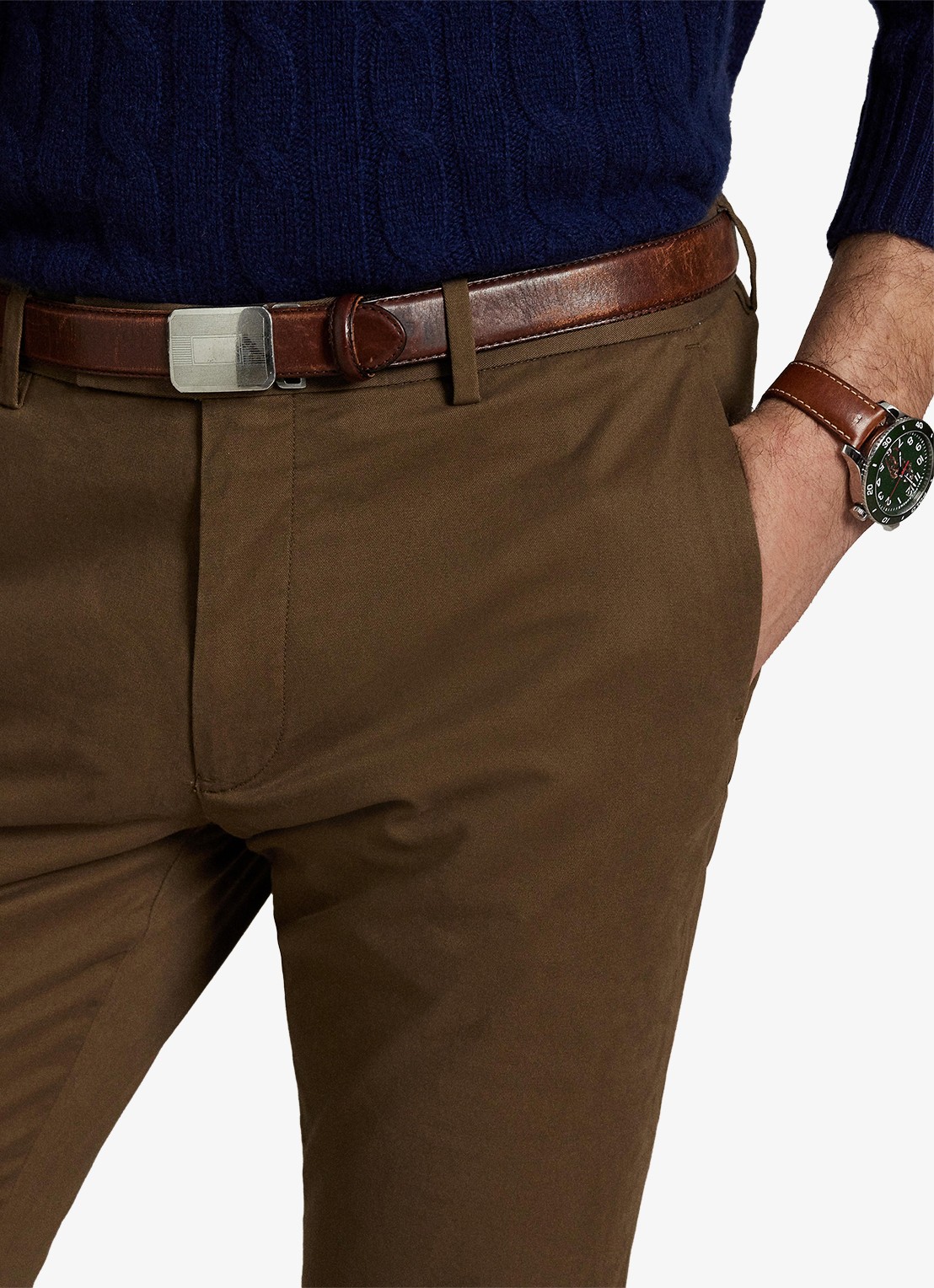 Ralph Lauren Slim fit chino met stretch - detail 2 chestnut / bruin