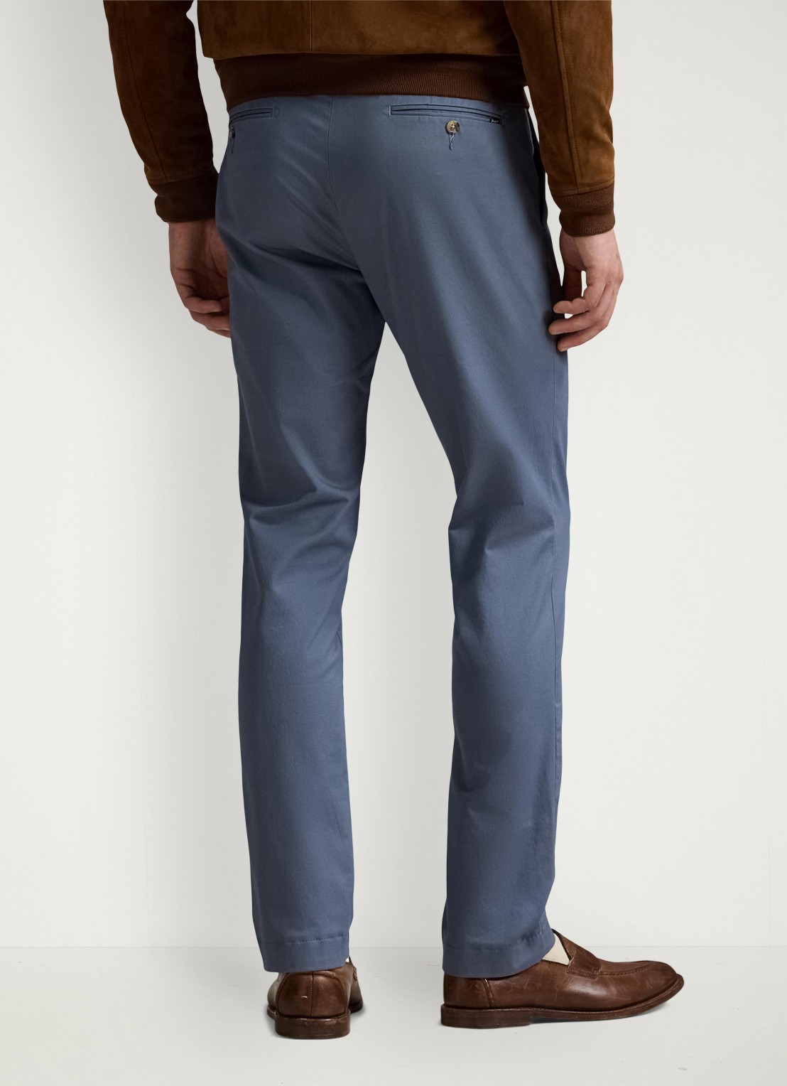 Ralph Lauren Slim fit chino met stretch - achterkant bay blue / blauw
