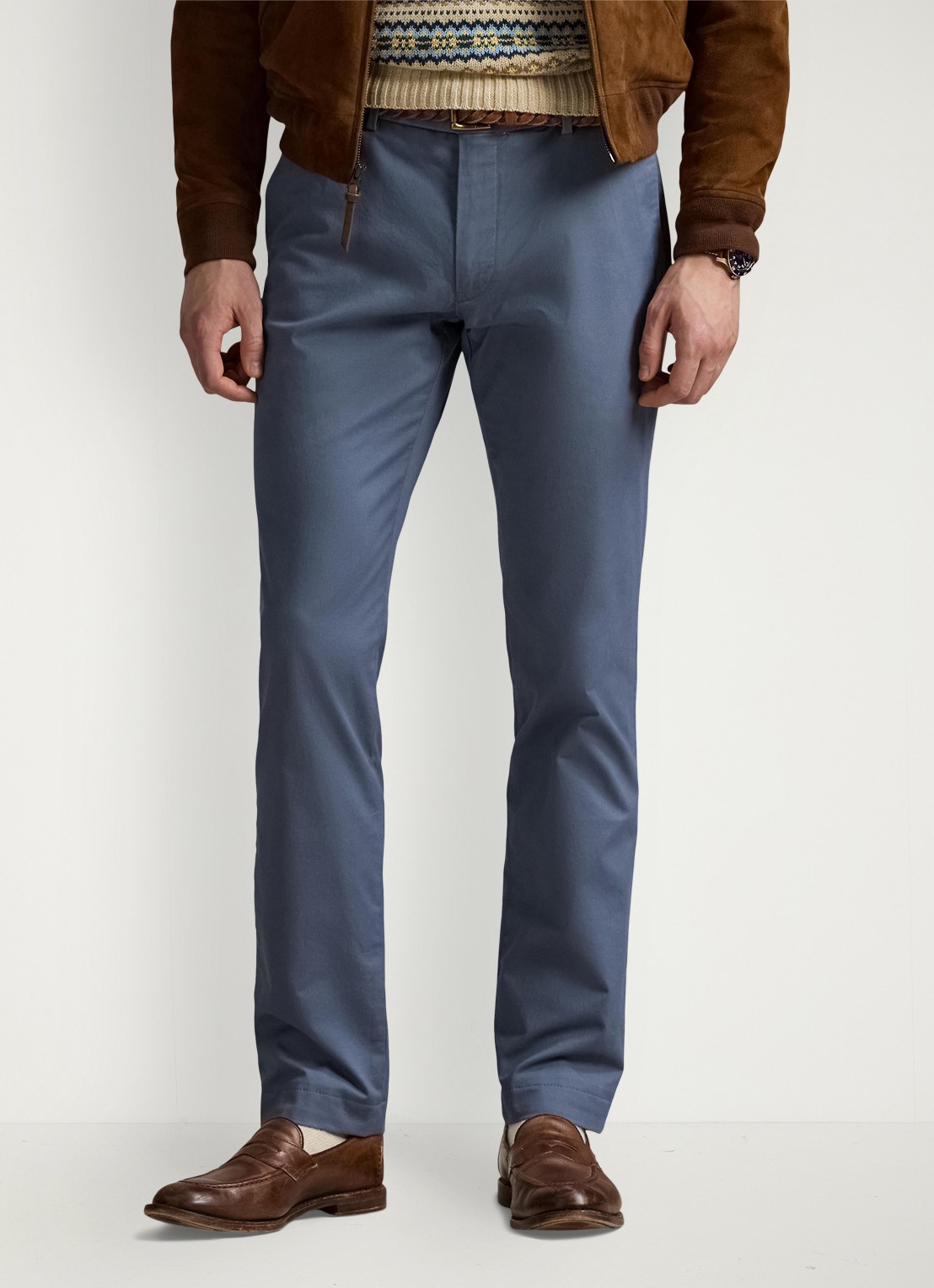 Ralph Lauren Slim fit chino met stretch - detail 4 bay blue / blauw