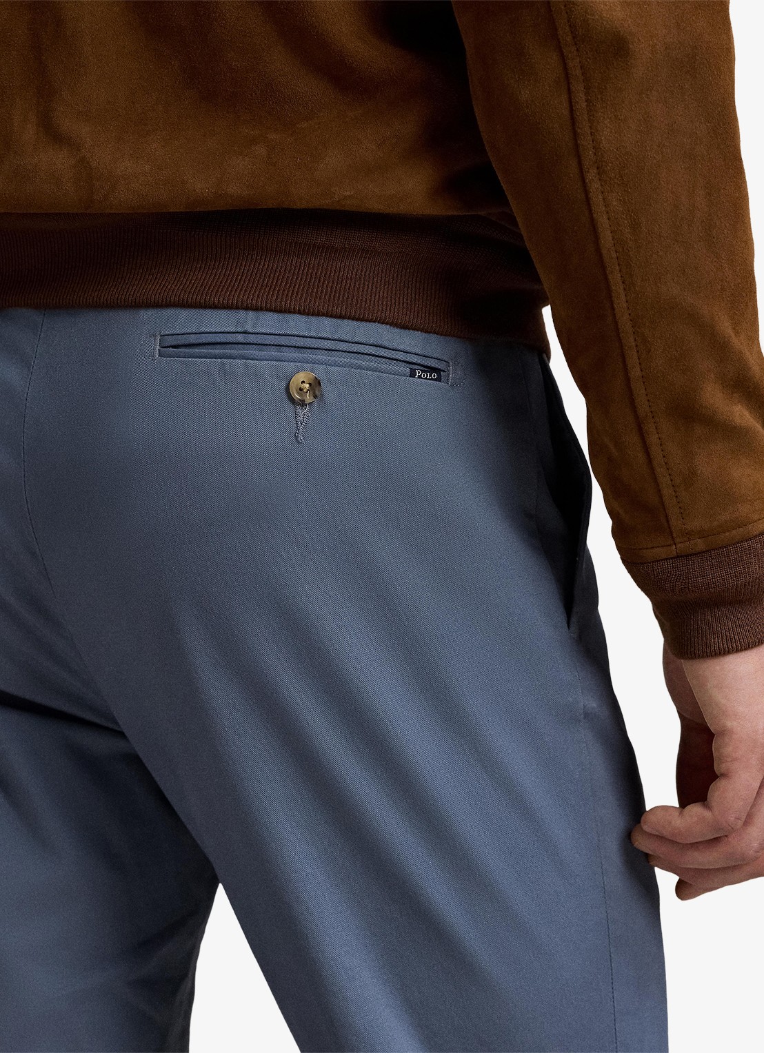 Ralph Lauren Slim fit chino met stretch - detail 5 bay blue / blauw