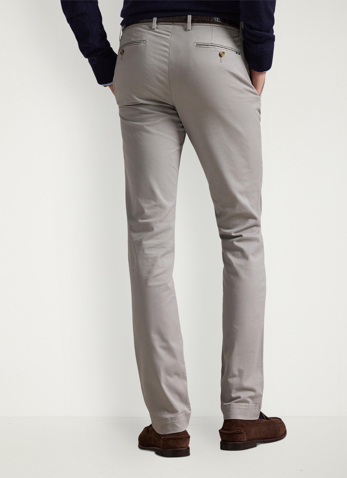Ralph Lauren Slim fit chino met stretch - achterkant 5 grey fog / grijs