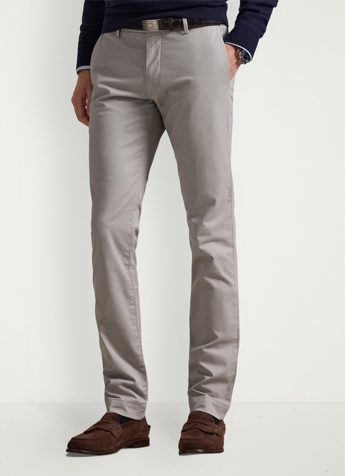 Ralph Lauren Slim fit chino met stretch - detail grey fog / grijs