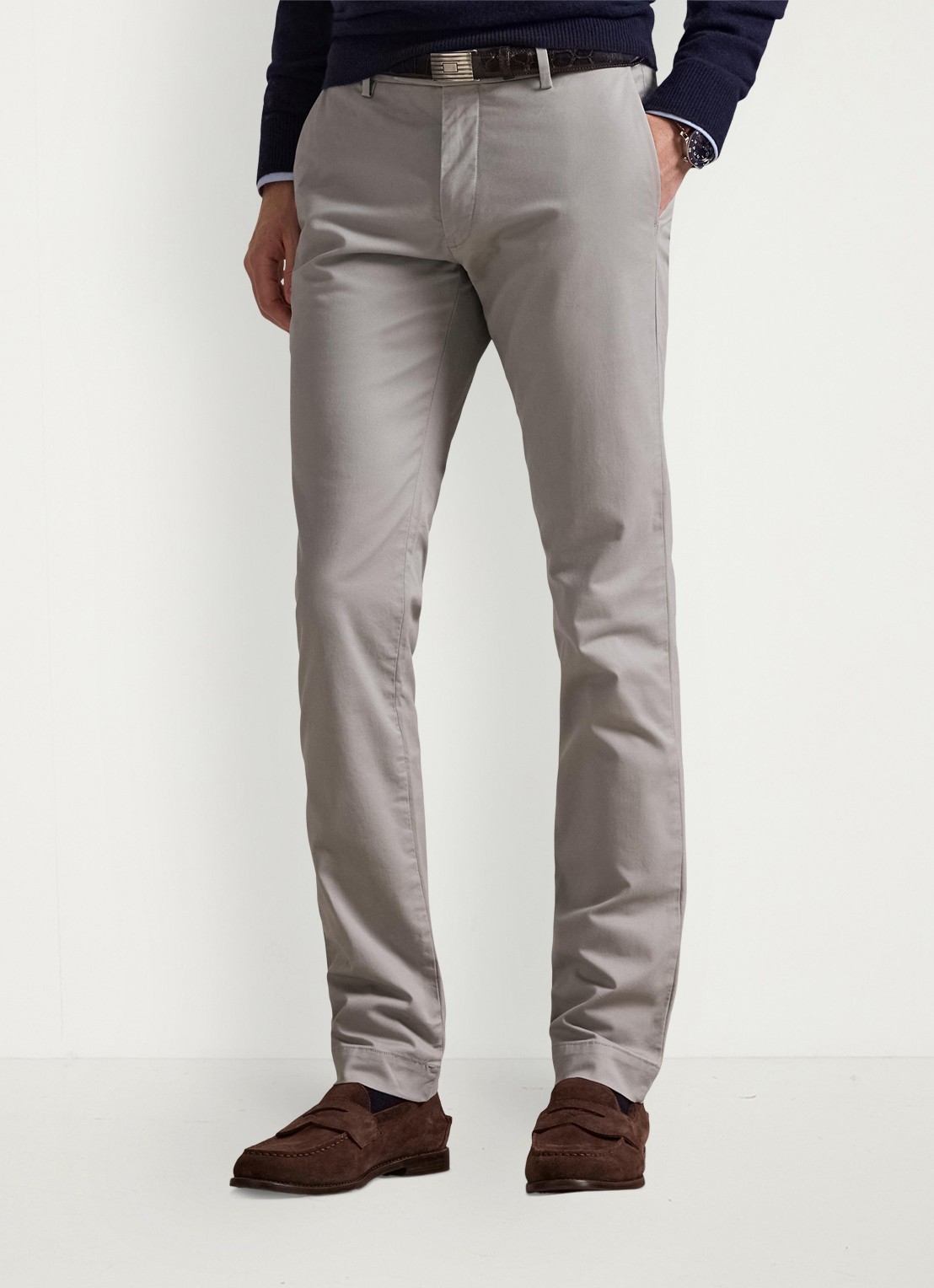 Ralph Lauren Slim fit chino met stretch - detail 3 grey fog / grijs