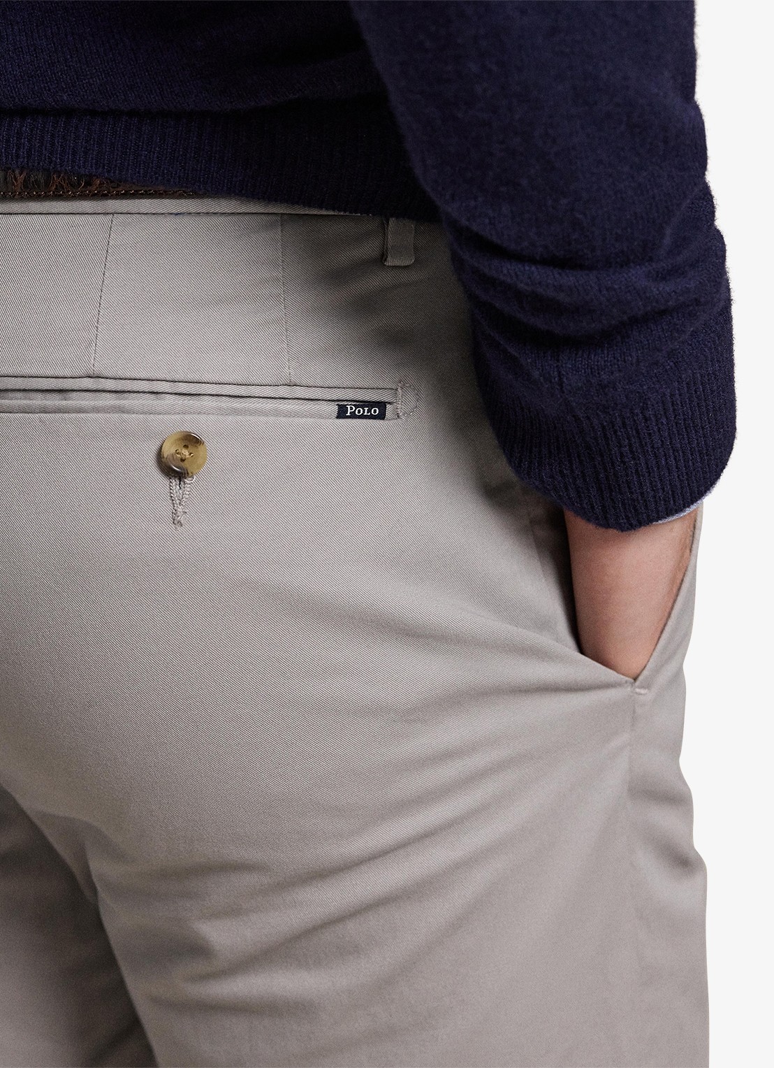 Ralph Lauren Slim fit chino met stretch - detail 4 grey fog / grijs