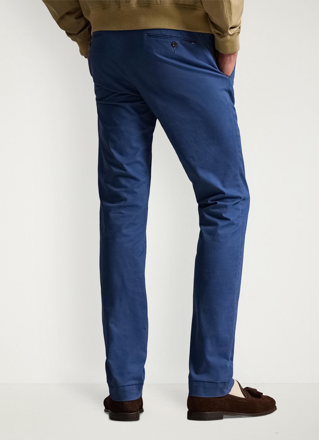 Ralph Lauren Slim fit chino met stretch - achterkant 4 night navy / donkerblauw