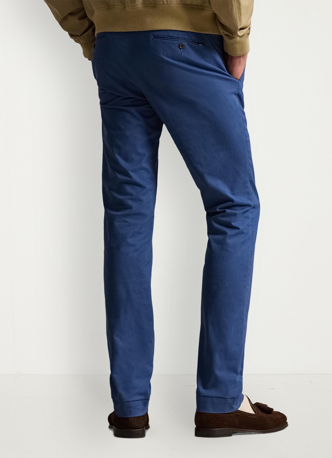 Ralph Lauren Slim fit chino met stretch - achterkant 5 night navy / donkerblauw