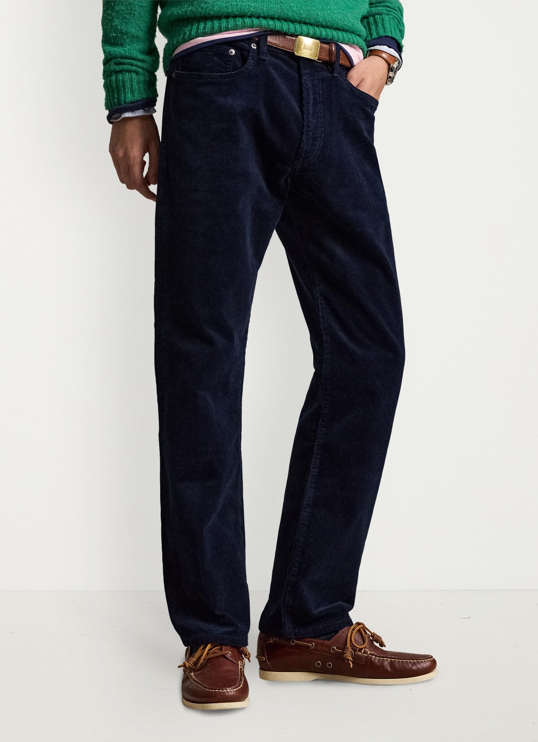 Ralph Lauren Slim fit chino van corduroy - detail 2 aviator navy / donkerblauw